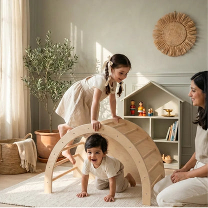 A beautifully designed curved lounge chair created to bring comfort, movement, and warmth into your child’s space.